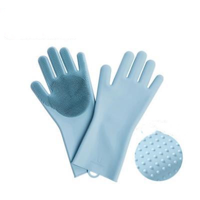 Title 1, Housework Cleaning Gloves Kitchen Silicone Rubb...