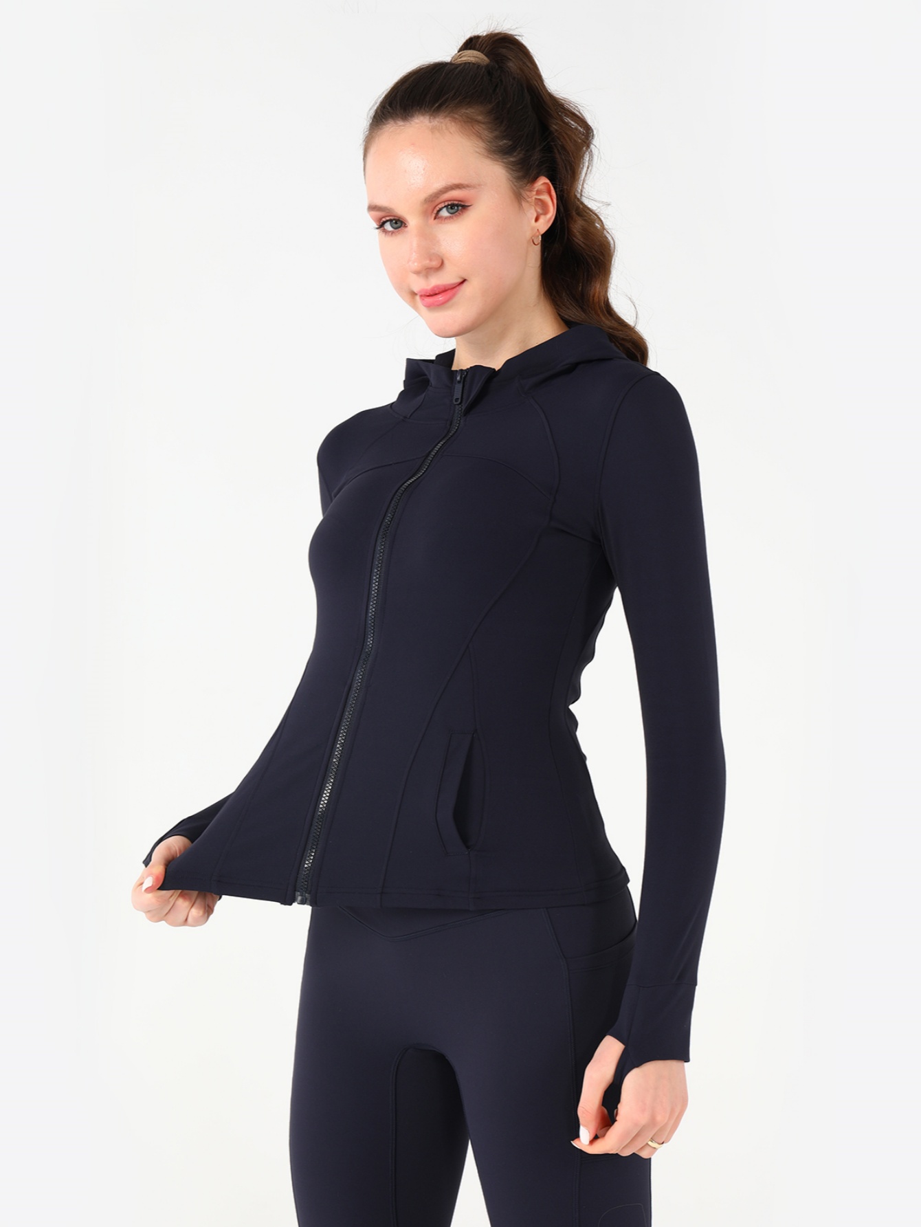 Hooded Jacket Yoga Clothes - Picture 13 of 14