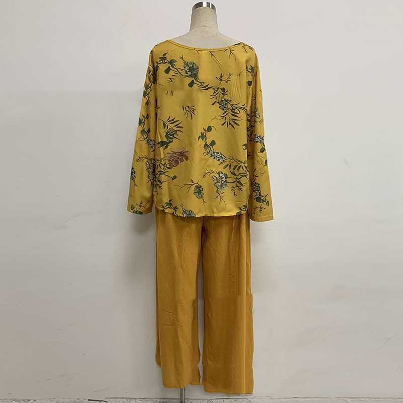 Women's Loose Fitting Top Casual Two-piece Set