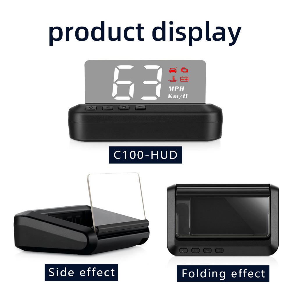 Reflection Board Mirror HUD C100 Car OBD Smart Digital Meter