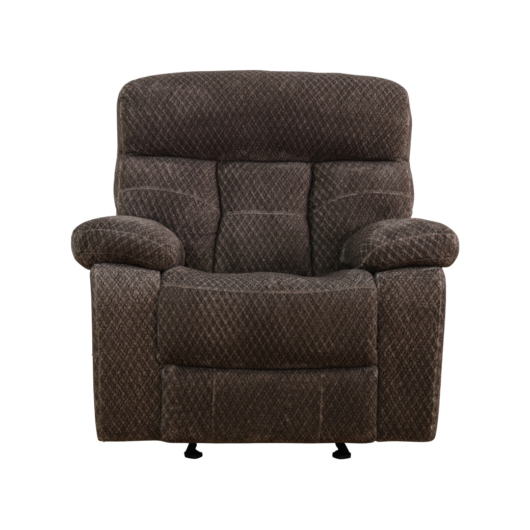 Pickup Only--Brown Cashmere Fleece Living Room Recliner Intelligent 3-Piece Sofa Set