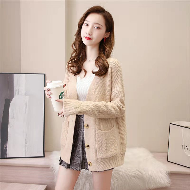 Title 1, New Sweater Spring And Autumn Loose Solid Color...