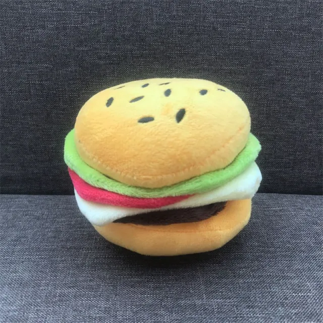 Food Series Bite Resistant Dog Pet Sound Plush Toy Hamburger - Shop at LoveMi