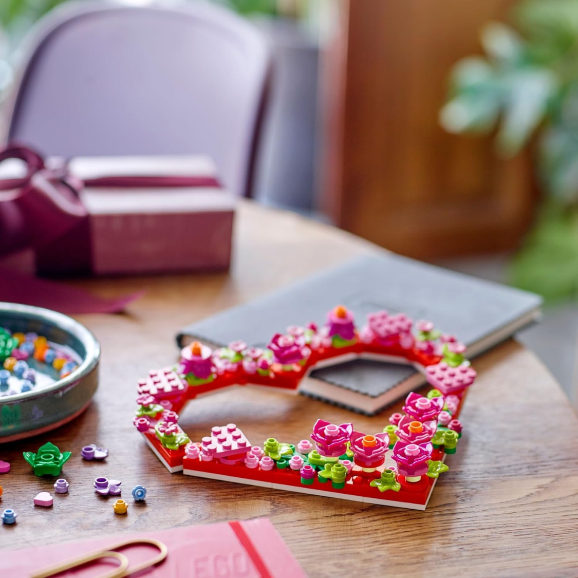 Ensemble de jouets de construction d'ornement en forme de cœur, artisanat – Image 3