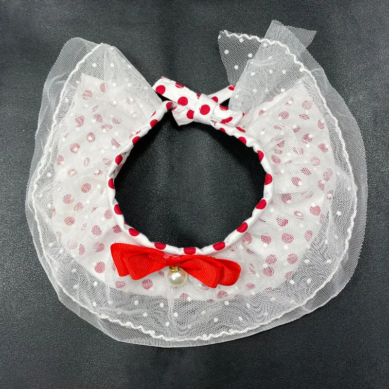 Pet Fashion Collar Bow Polka Dots