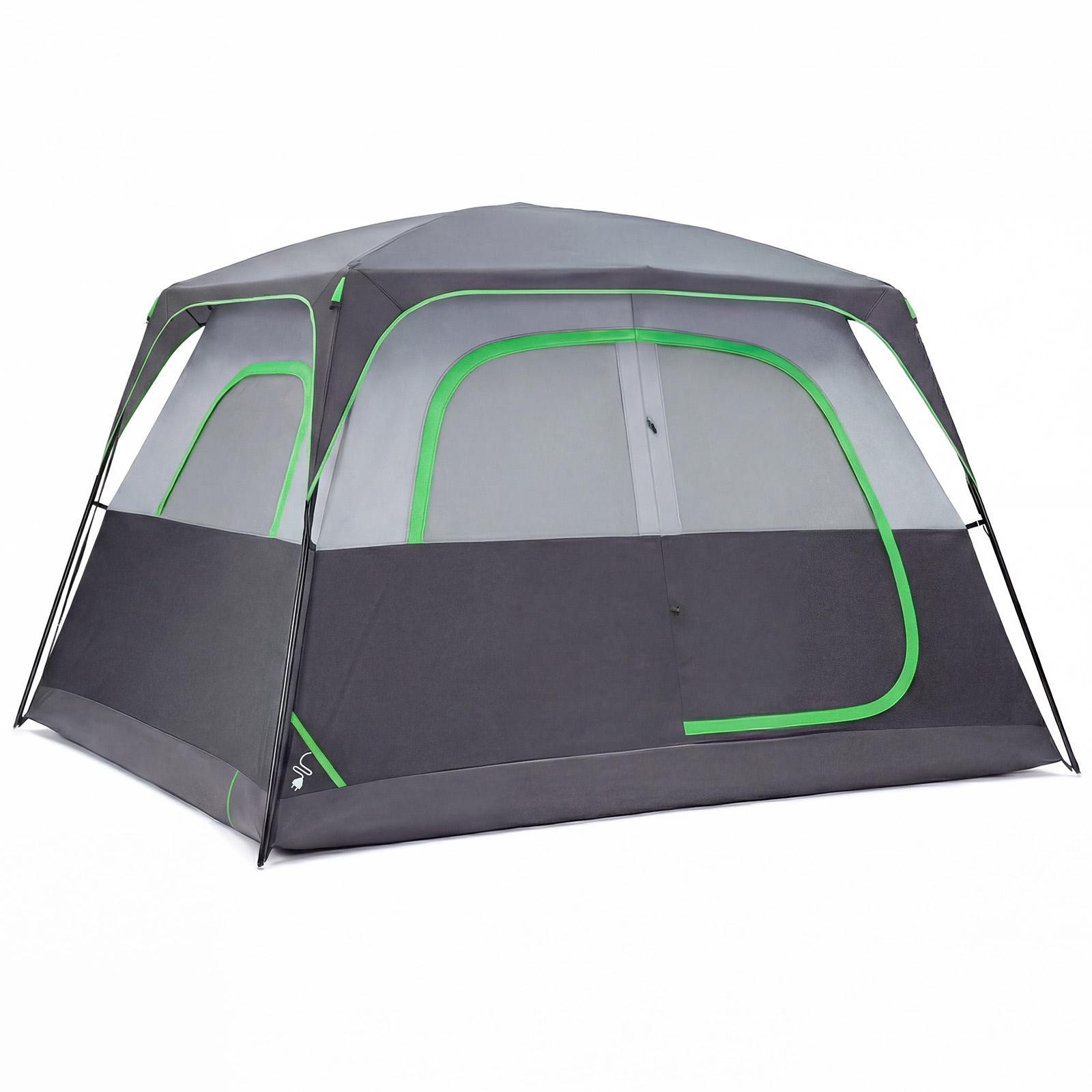 6-person Waterproof And Windproof Family Camping Tent, With Spacious Interior, Easy-to-install Double-layer Tent, Featuring Mesh Windows And Skylights