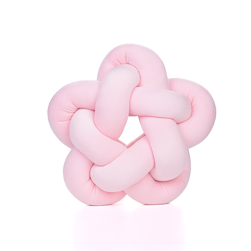 star knot cushion pink