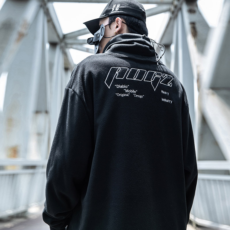 Polar Fleece Turtleneck Sweater Men's Loose Plus Fleece Couple Jacket