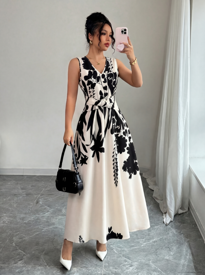 Robe mi-longue élégante — Confort et style au quotidien - image 1