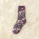 Purple Embroidered Flowers