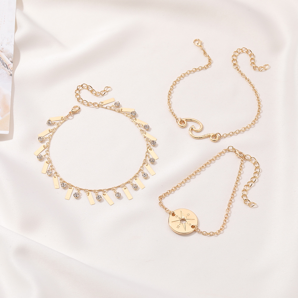 Bracelet Set Fashion Simple Metal Three-piece Bracelet