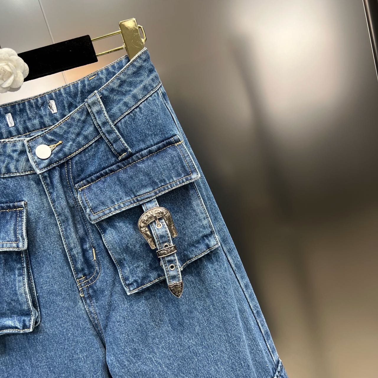 Cargo Pants Spice Girl Denim Suit - Image 7