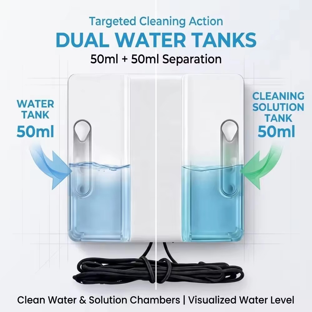 3500PA Smart Window Cleaning Robot Dual Water Spray Anti-Fall For Glass — image 9