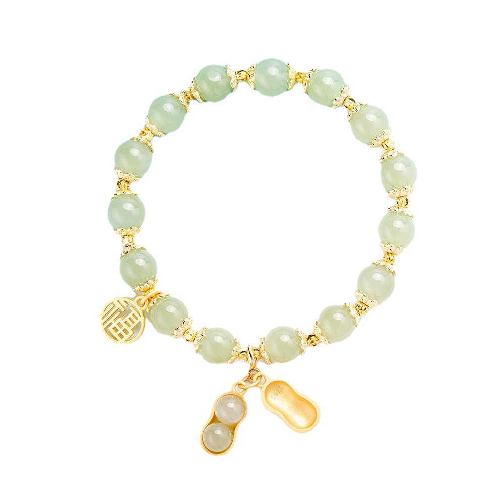 Title 3, Peanut Hotan Jade Bracelet Female Full String P...