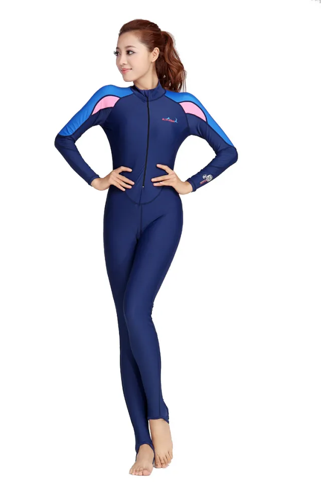 One piece Diving Sunscreen Jellyfish Snorkeling Swimming Surfing Suit Pink - Shop at LoveMi