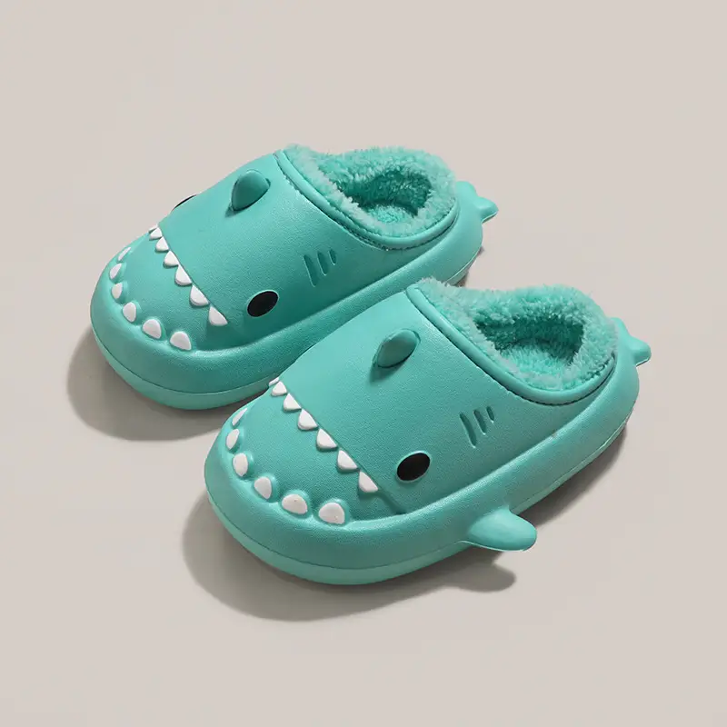 Cartoon Shark Shoes Home Slippers EVA Lovers Slippers Winter Soft Bottom Waterproof Shoes