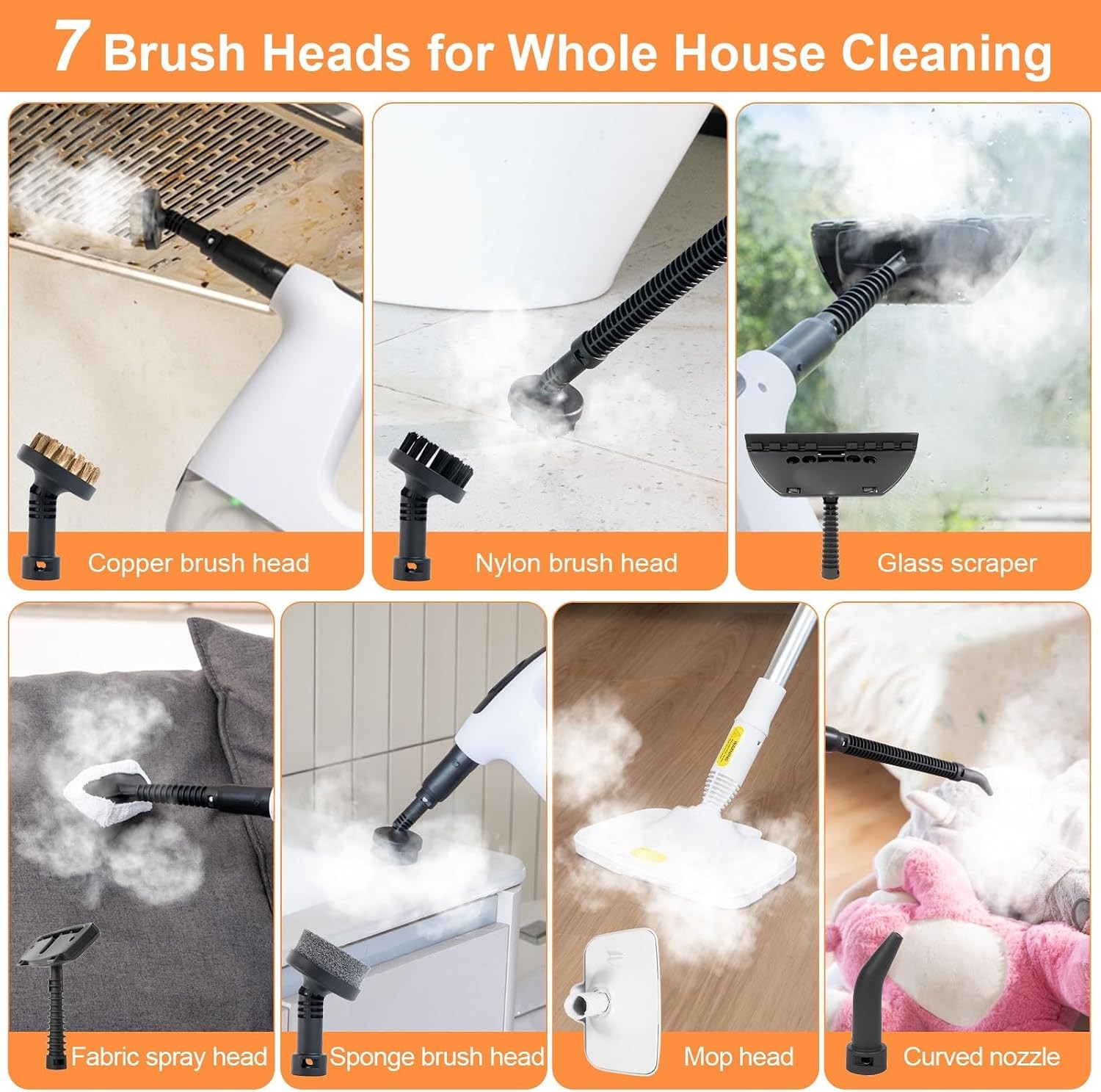 Handheld 10 In 1 Steam Cleaner - Portable With Mop - Steamer Clea — image 6