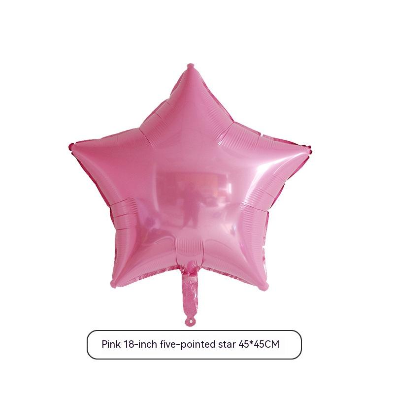 Title 2, 18-inch Five-pointed Star Aluminum Foil Balloon