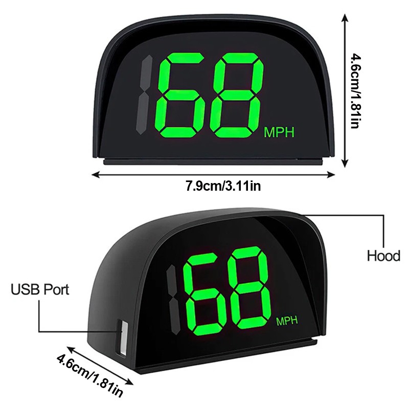 Car Speedometer Digital GPS Speed O MPH HUD Head Up Display — image 6