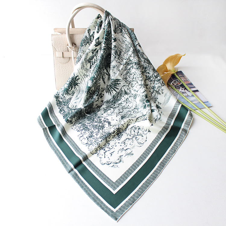 Mumi Silk Twill Large Square Scarf  Silk Scarf