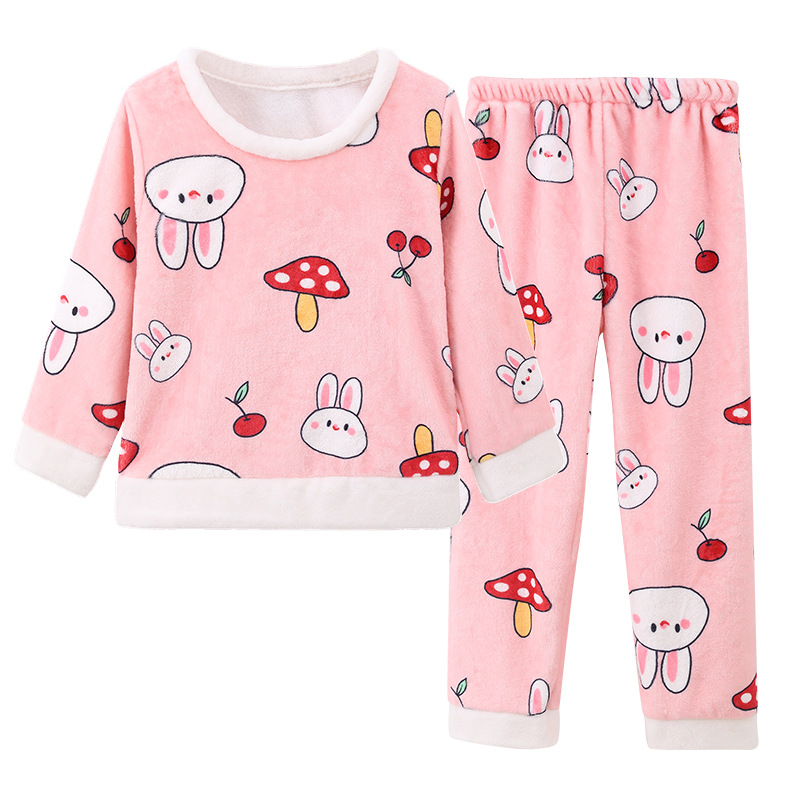 Cute Children's Flannel Pajamas For Girls
