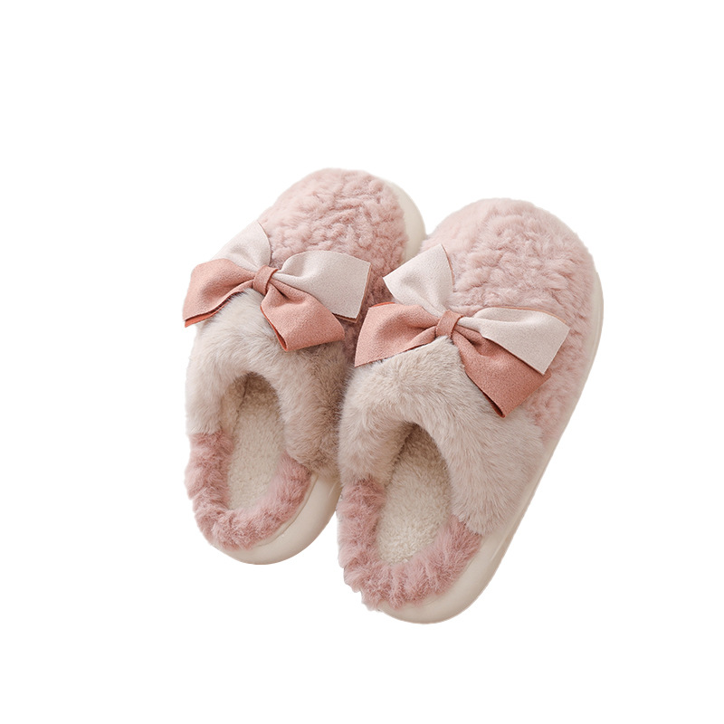 Title 2, Cute Home Indoor Floor Plush Bow Cotton Slipper...