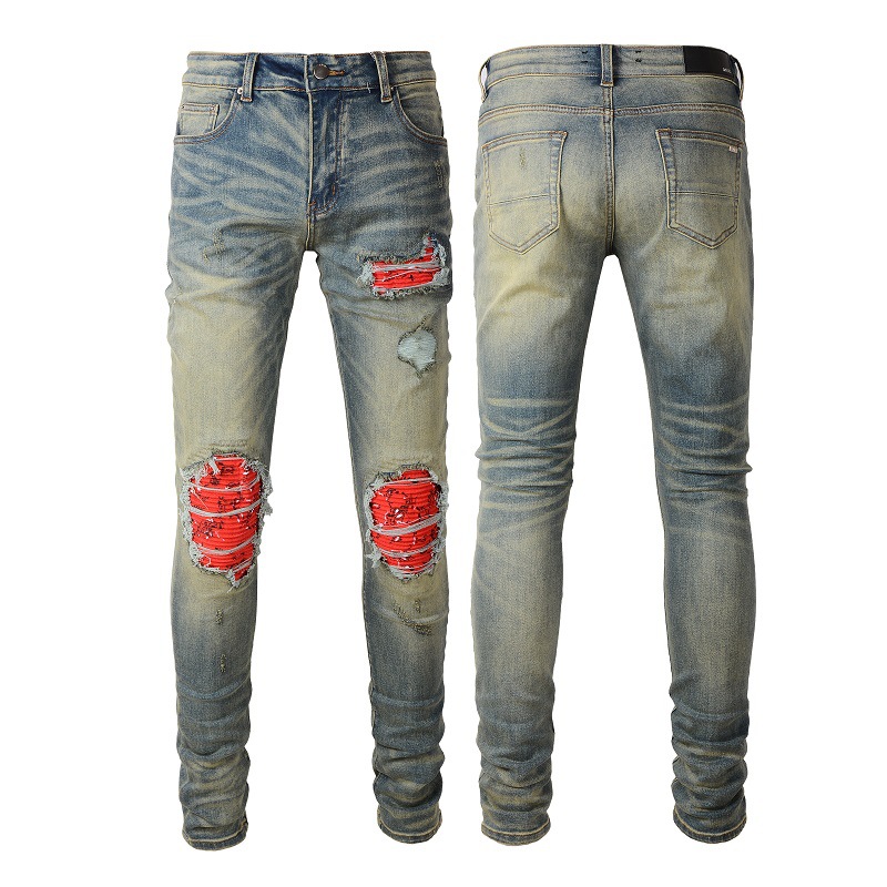 Title 2, Herren Jeans mit Falten und Farbkontrast. Beque...