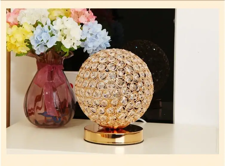 Crystal Table Lamp Bedroom Bedside Modern Minimalist Living Room Decoration