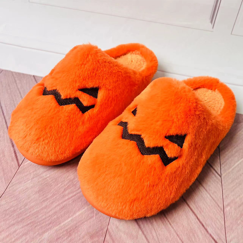 Title 5, Pantufas de Abóbora de Halloween Fofas para Cas...