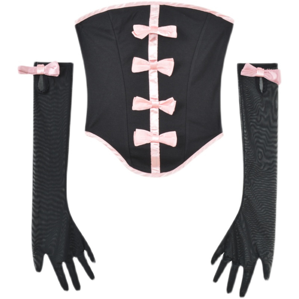 Design Sense Contrast Color Bow Tube Top Vest Women's Slim