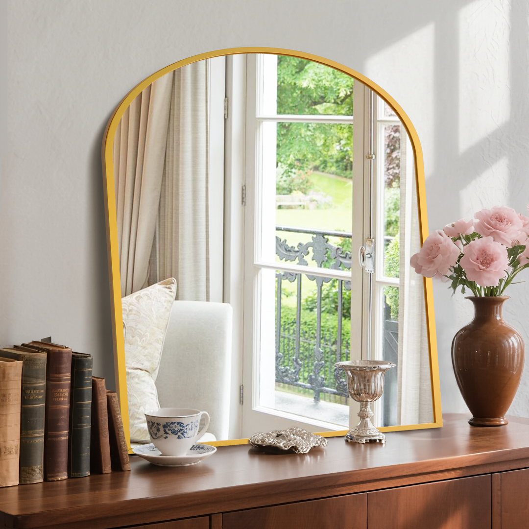Bathroom Wall Mirror, Metal Frame Vanity Mirror For Bedroom, Entryway, Living Room image 6