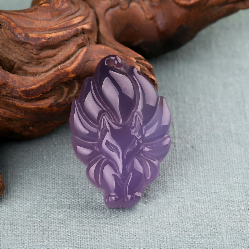 Agate Fox Pendant Chalcedony Nine Tail Fox Jade Pendant Men And Women Necklace Jade Pendant Jewelry Accessories Wholesale