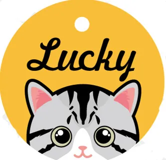 Pet Card Custom Lettering Identity Plate 2 Style - Shop at LoveMi