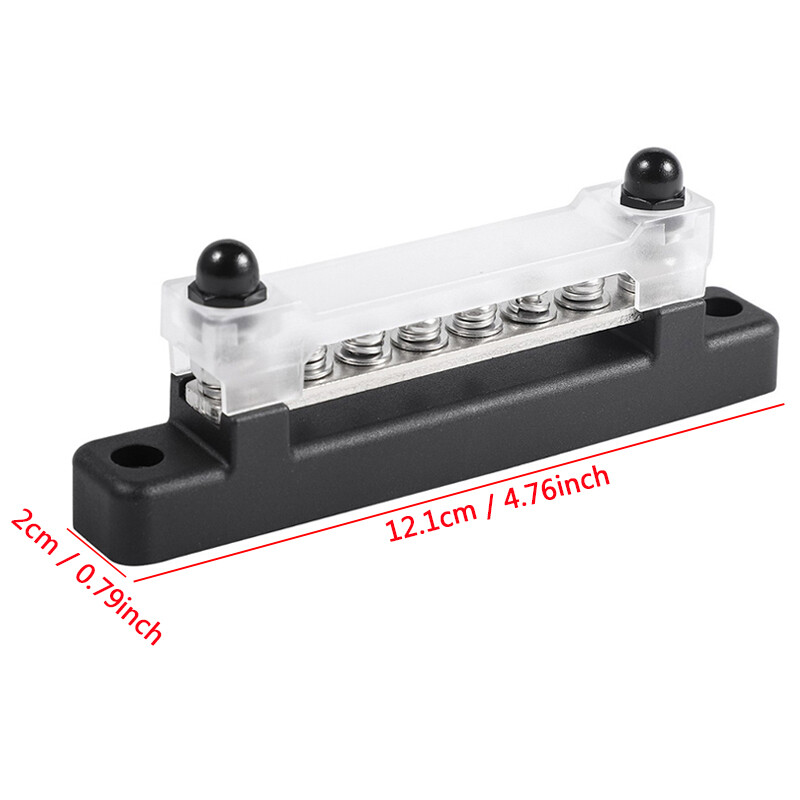 2X 12 Terminal Block Bus Bar & Cover 12V Distribution Auto Boat Power W — image 3