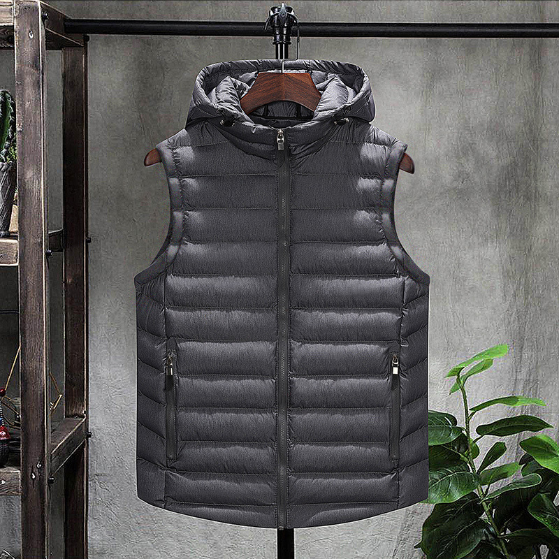 All-match Down Cotton Padded Jacket Men's Vest Green