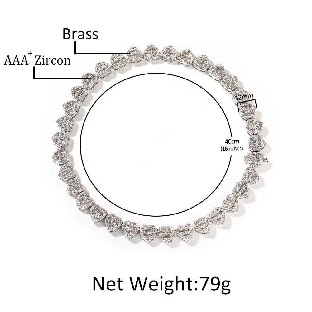 European And American Ins-style New T-square Love Necklace