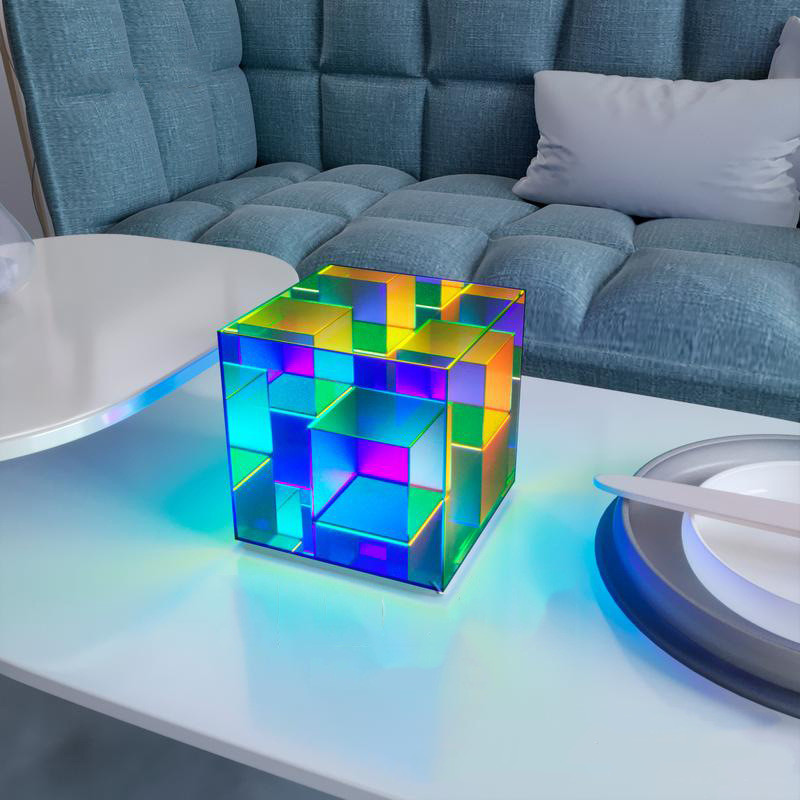 LED Acrylic Cube Night Light, picture 3 of 7