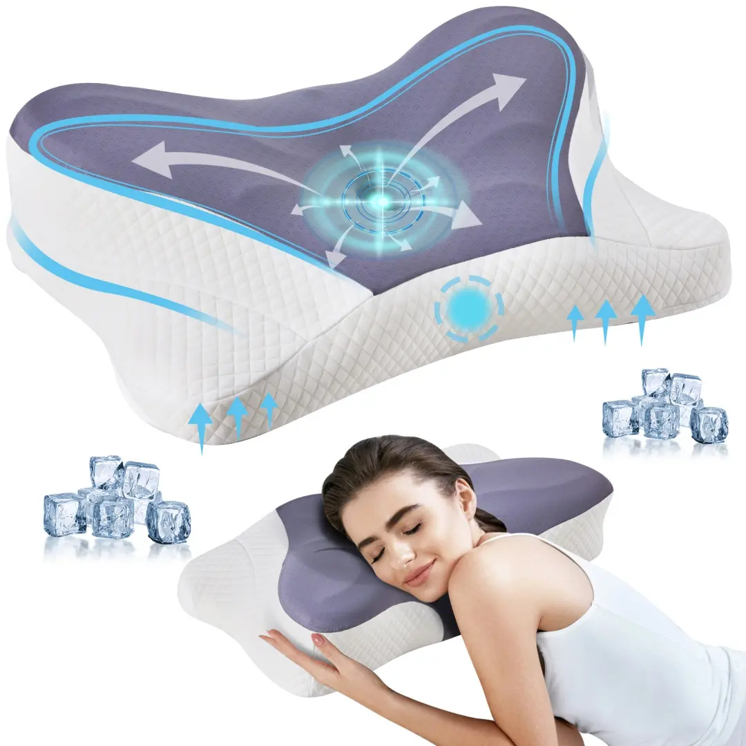 Cervical Neck Pillow, Cooling Ergonomic Memory Foam