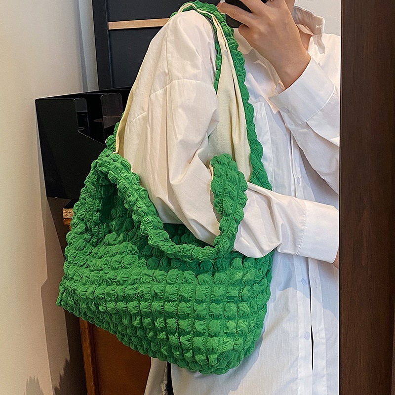 Cloud Bubble Large Capacity Pleated Girl Shoulder Bag