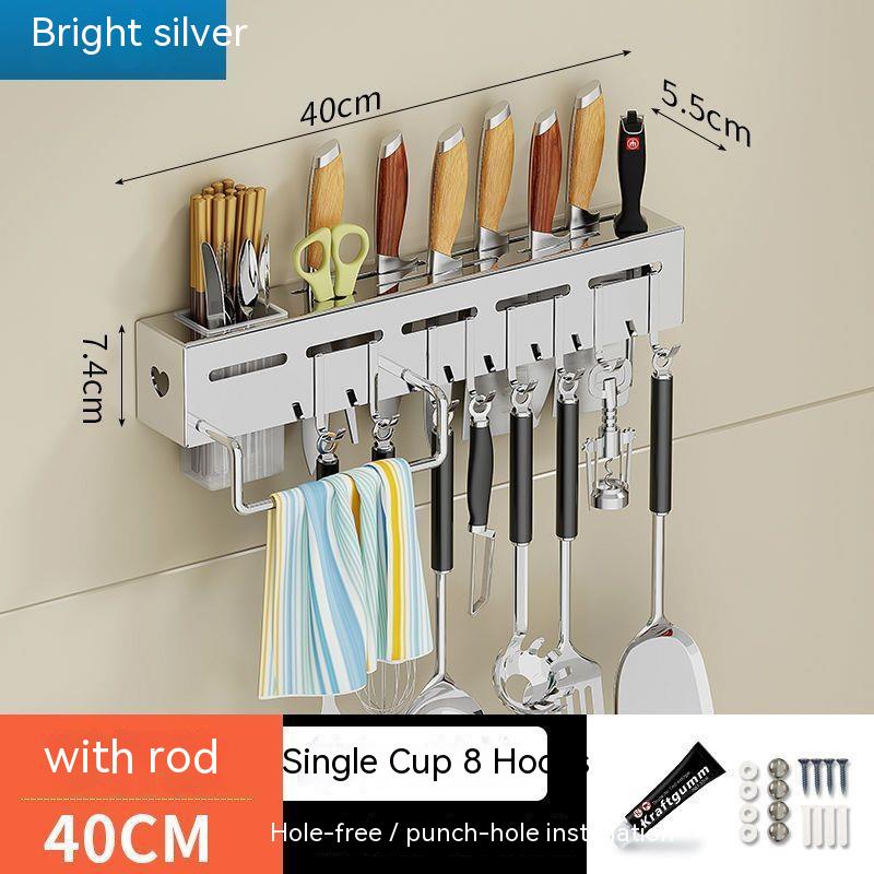 Title 16, Kitchen Stainless Steel Knife Holder Punch-free...