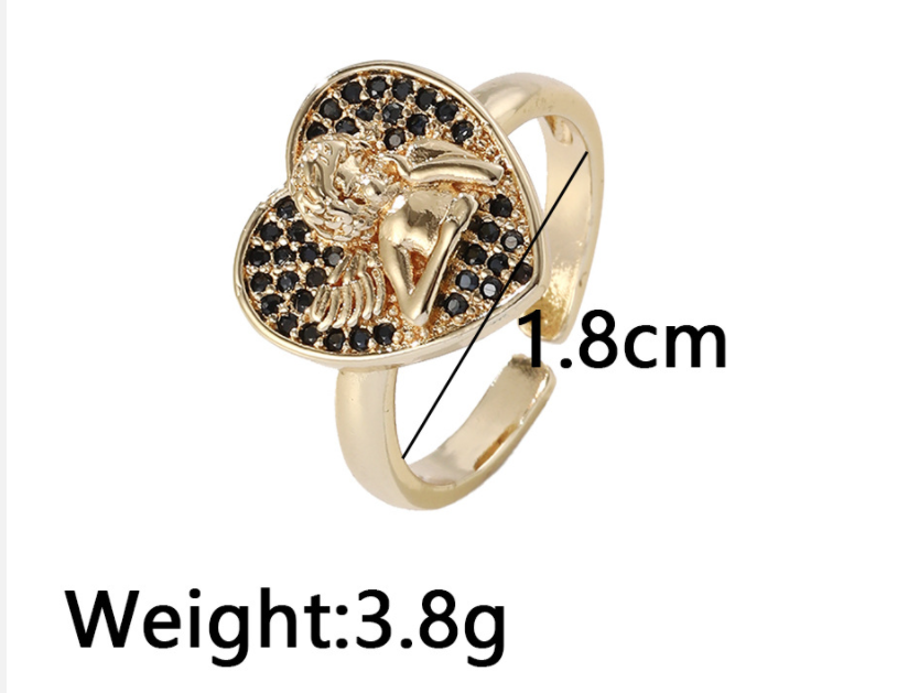 Title 1, Anillo Micro Set De Circonitas En Oro 18k Chapa...