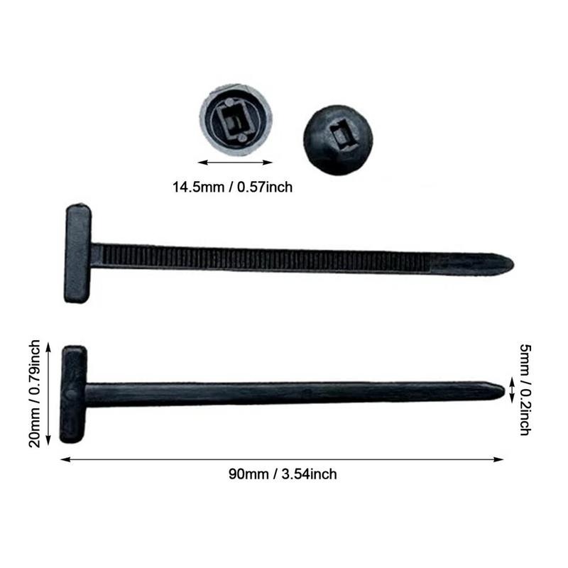 Nylon Universal Cable Tie Buckle,100PCS Pin And Button Zip Ties Self-Locking — image 8