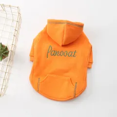 Clothing Cotton Stretch Padded Sweater Pet Clothes - Orange - View 1