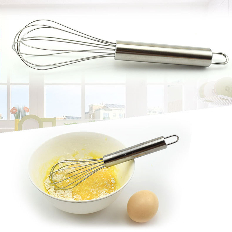 Title 3, 8 Inch Stainless Steel Manual Egg Beater Kitche...