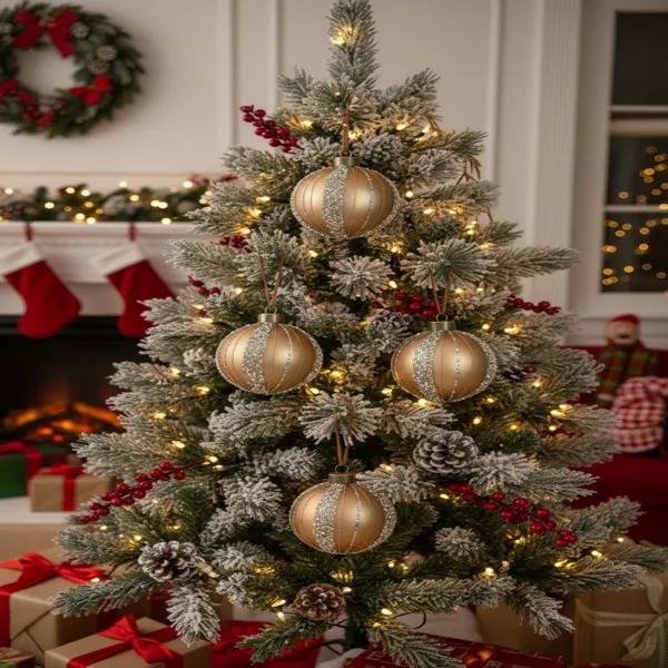 Set Christmas Glass Ball Ornaments Holiday Tree Hanging Decorations Party Decor Supplies FBA Shipment Default Title - Shop at LoveMi