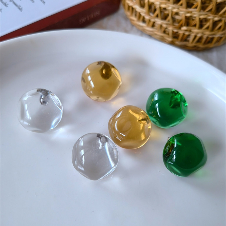 Korean Temperament Circle Transparent All-match Round Earrings