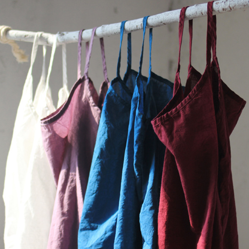 Women's Literary Retro Cotton Short Camisole Bottoming Shirt