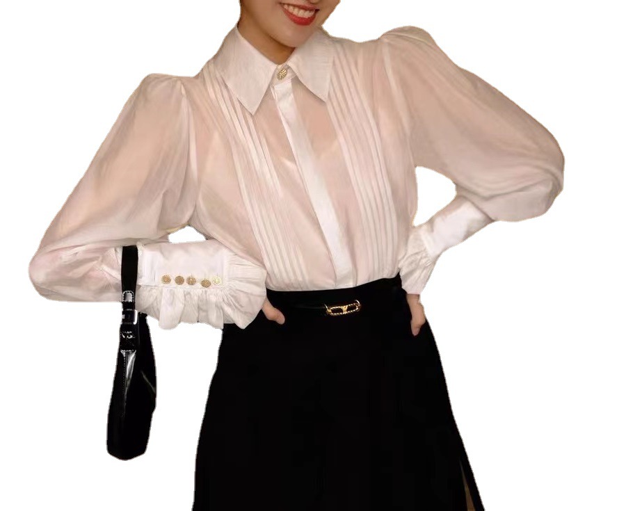 Title 4, Court Style Chic Thin Long Sleeve Shirt