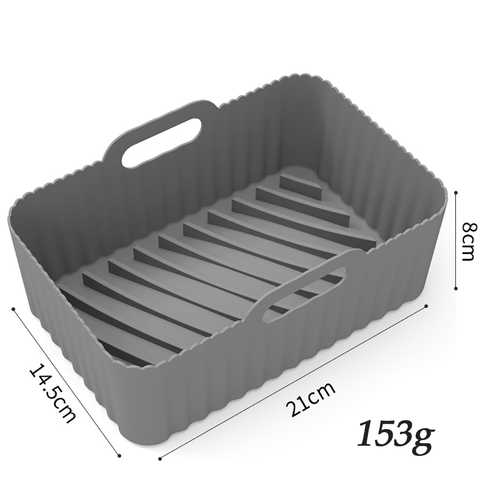 Title 2, Thick Air Fryer Silicone Tray Rectangle Oven Ba...