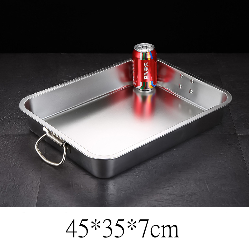 Title 6, Stainless Steel Flat-bottomed Rectangular Deepe...